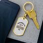 Bad Mom Club Keychain Stainless Steel or 18k Gold Dog Tag Keyring-Express Your Love Gifts