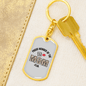 Bad Mom Club Keychain Stainless Steel or 18k Gold Dog Tag Keyring-Express Your Love Gifts