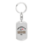 Bad Mom Club Keychain Stainless Steel or 18k Gold Dog Tag Keyring-Express Your Love Gifts