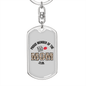 Bad Mom Club Keychain Stainless Steel or 18k Gold Dog Tag Keyring-Express Your Love Gifts