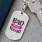Bad Moms Squad Keychain Stainless Steel or 18k Gold Dog Tag Keyring-Express Your Love Gifts