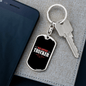 Bad Mother Trucker Mom Keychain Stainless Steel or 18k Gold Dog Tag Keyring-Express Your Love Gifts