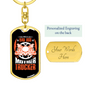 Bad Mother Trucker Swivel Keychain Dog Tag Stainless Steel or 18k Gold-Express Your Love Gifts