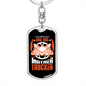 Bad Mother Trucker Swivel Keychain Dog Tag Stainless Steel or 18k Gold-Express Your Love Gifts