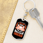 Bad Mother Trucker Swivel Keychain Dog Tag Stainless Steel or 18k Gold-Express Your Love Gifts
