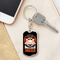 Bad Mother Trucker Swivel Keychain Dog Tag Stainless Steel or 18k Gold-Express Your Love Gifts