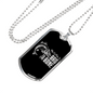 Bad To The Bone Dog Tag Stainless Steel or 18k Gold 24" Chain-Express Your Love Gifts
