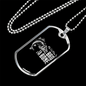 Bad To The Bone Dog Tag Stainless Steel or 18k Gold 24" Chain-Express Your Love Gifts