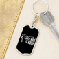 Bad To The Bone Swivel Keychain Dog Tag Stainless Steel or 18k Gold-Express Your Love Gifts