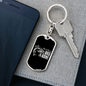 Bad To The Bone Swivel Keychain Dog Tag Stainless Steel or 18k Gold-Express Your Love Gifts