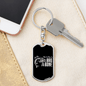 Bad To The Bone Swivel Keychain Dog Tag Stainless Steel or 18k Gold-Express Your Love Gifts