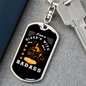 Badass Biker'S Wife Keychain Stainless Steel or 18k Gold Dog Tag Keyring-Express Your Love Gifts