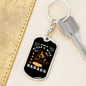 Badass Biker'S Wife Keychain Stainless Steel or 18k Gold Dog Tag Keyring-Express Your Love Gifts