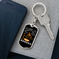 Badass Biker'S Wife Keychain Stainless Steel or 18k Gold Dog Tag Keyring-Express Your Love Gifts