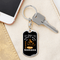 Badass Biker'S Wife Keychain Stainless Steel or 18k Gold Dog Tag Keyring-Express Your Love Gifts