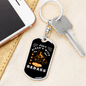 Badass Biker'S Wife Keychain Stainless Steel or 18k Gold Dog Tag Keyring-Express Your Love Gifts