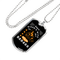 Badass Biker's Wife Necklace Stainless Steel or 18k Gold Dog Tag 24" Chain-Express Your Love Gifts