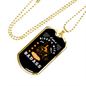 Badass Biker's Wife Necklace Stainless Steel or 18k Gold Dog Tag 24" Chain-Express Your Love Gifts