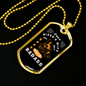 Badass Biker's Wife Necklace Stainless Steel or 18k Gold Dog Tag 24" Chain-Express Your Love Gifts
