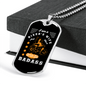 Badass Biker's Wife Necklace Stainless Steel or 18k Gold Dog Tag 24" Chain-Express Your Love Gifts