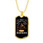 Badass Biker's Wife Necklace Stainless Steel or 18k Gold Dog Tag 24" Chain-Express Your Love Gifts