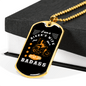 Badass Biker's Wife Necklace Stainless Steel or 18k Gold Dog Tag 24" Chain-Express Your Love Gifts