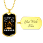 Badass Biker's Wife Necklace Stainless Steel or 18k Gold Dog Tag 24" Chain-Express Your Love Gifts