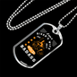 Badass Biker's Wife Necklace Stainless Steel or 18k Gold Dog Tag 24" Chain-Express Your Love Gifts