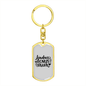 Badass Bonus Mom Keychain Stainless Steel or 18k Gold Dog Tag Keyring-Express Your Love Gifts