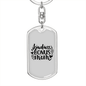 Badass Bonus Mom Keychain Stainless Steel or 18k Gold Dog Tag Keyring-Express Your Love Gifts