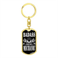 Badass Diesel Mechanic Swivel Keychain Dog Tag Stainless Steel or 18k Gold-Express Your Love Gifts