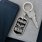 Badass Diesel Mechanic Swivel Keychain Dog Tag Stainless Steel or 18k Gold-Express Your Love Gifts