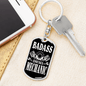 Badass Diesel Mechanic Swivel Keychain Dog Tag Stainless Steel or 18k Gold-Express Your Love Gifts