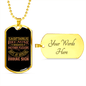 Badass Sagittarius Zodiac Necklace Stainless Steel or 18k Gold Dog Tag 24" Chain-Express Your Love Gifts