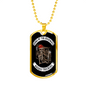 Badass Truckers Dog Tag Stainless Steel or 18k Gold 24" Chain-Express Your Love Gifts