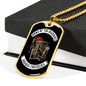 Badass Truckers Dog Tag Stainless Steel or 18k Gold 24" Chain-Express Your Love Gifts