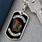 Badass Truckers Swivel Keychain Dog Tag Stainless Steel or 18k Gold-Express Your Love Gifts
