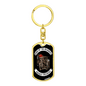 Badass Truckers Swivel Keychain Dog Tag Stainless Steel or 18k Gold-Express Your Love Gifts