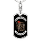 Badass Truckers Swivel Keychain Dog Tag Stainless Steel or 18k Gold-Express Your Love Gifts