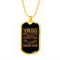 Virgo Became Zodiac Necklace Stainless Steel or 18k Gold Dog Tag 24" Chain-Express Your Love Gifts
