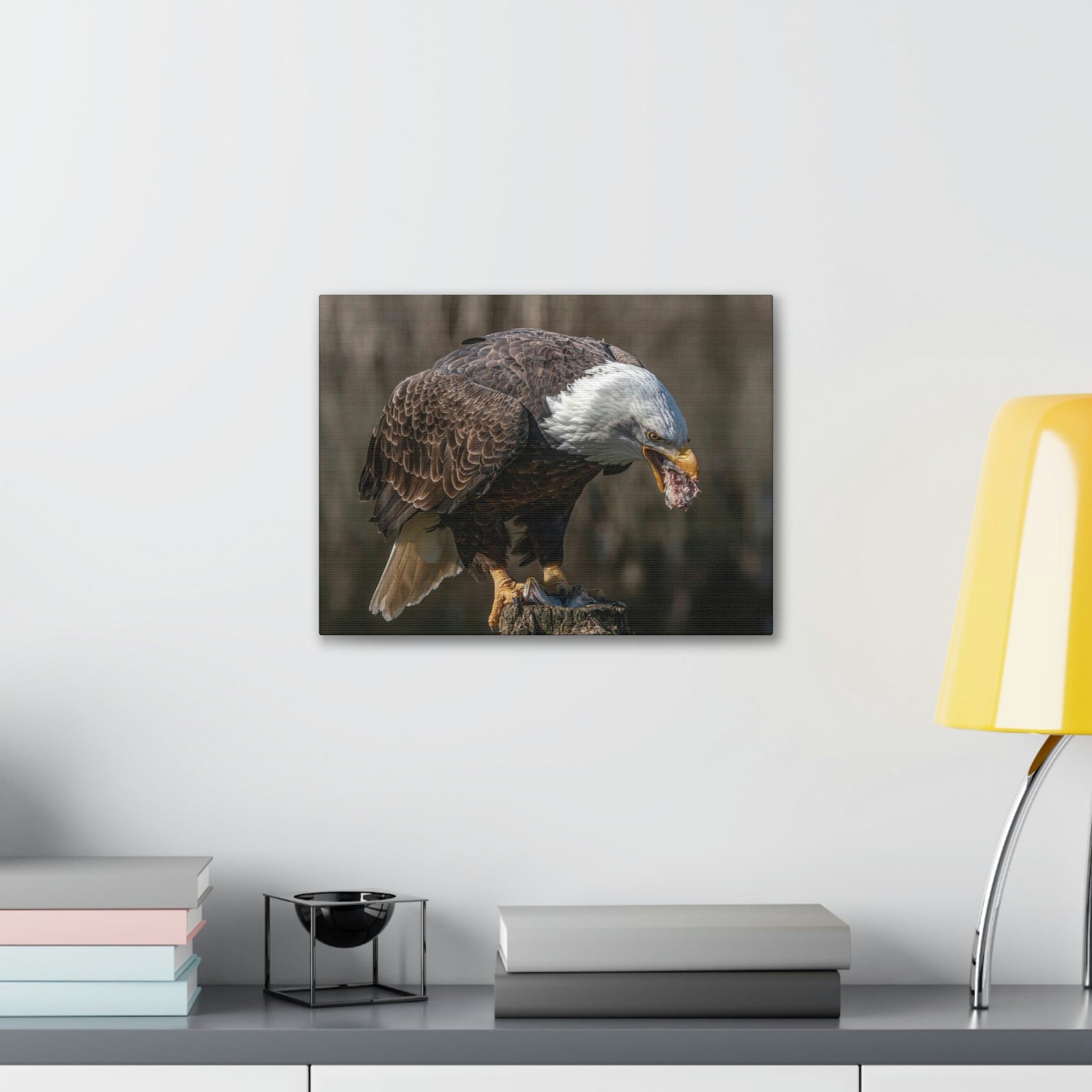 Scripture Walls Bald Eagle Hunting Bald Eagle on Hunt Print Animal Wall Art Wildlife Canvas Prints Wall Art Ready to Hang Unframed-Express Your Love Gifts