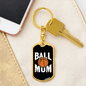 Ball Mum Mom Keychain Stainless Steel or 18k Gold Dog Tag Keyring-Express Your Love Gifts