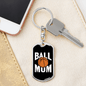 Ball Mum Mom Keychain Stainless Steel or 18k Gold Dog Tag Keyring-Express Your Love Gifts