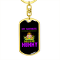 Balls me Mommy Keychain Stainless Steel or 18k Gold Dog Tag Keyring-Express Your Love Gifts