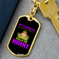Balls me Mommy Keychain Stainless Steel or 18k Gold Dog Tag Keyring-Express Your Love Gifts