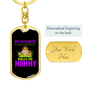 Balls me Mommy Keychain Stainless Steel or 18k Gold Dog Tag Keyring-Express Your Love Gifts