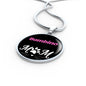 Bambino Cat Mom Necklace Circle Pendant Stainless Steel or 18k Gold 18-22"-Express Your Love Gifts