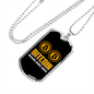 Bank Sucks Bitcoin Rules Crypto Necklace Stainless Steel or 18k Gold Dog Tag 24" Chain-Express Your Love Gifts