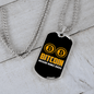 Bank Sucks Bitcoin Rules Crypto Necklace Stainless Steel or 18k Gold Dog Tag 24" Chain-Express Your Love Gifts