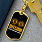 Bank Sucks Crypto Keychain Stainless Steel or 18k Gold Dog Tag Keyring-Express Your Love Gifts